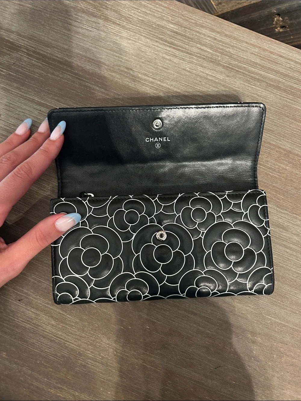 Chanel Camellia Print Wallet